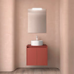 Load image into Gallery viewer, Salgar sgd9eca244fb74ce71974b SALGAR IMAGES AND SHEETS/01 Product Images/Bathroom Furniture/105548 Noja Wall Hung Vanity Unit with 2 Doors &amp; Worktop - Red Satin/01.jpg

