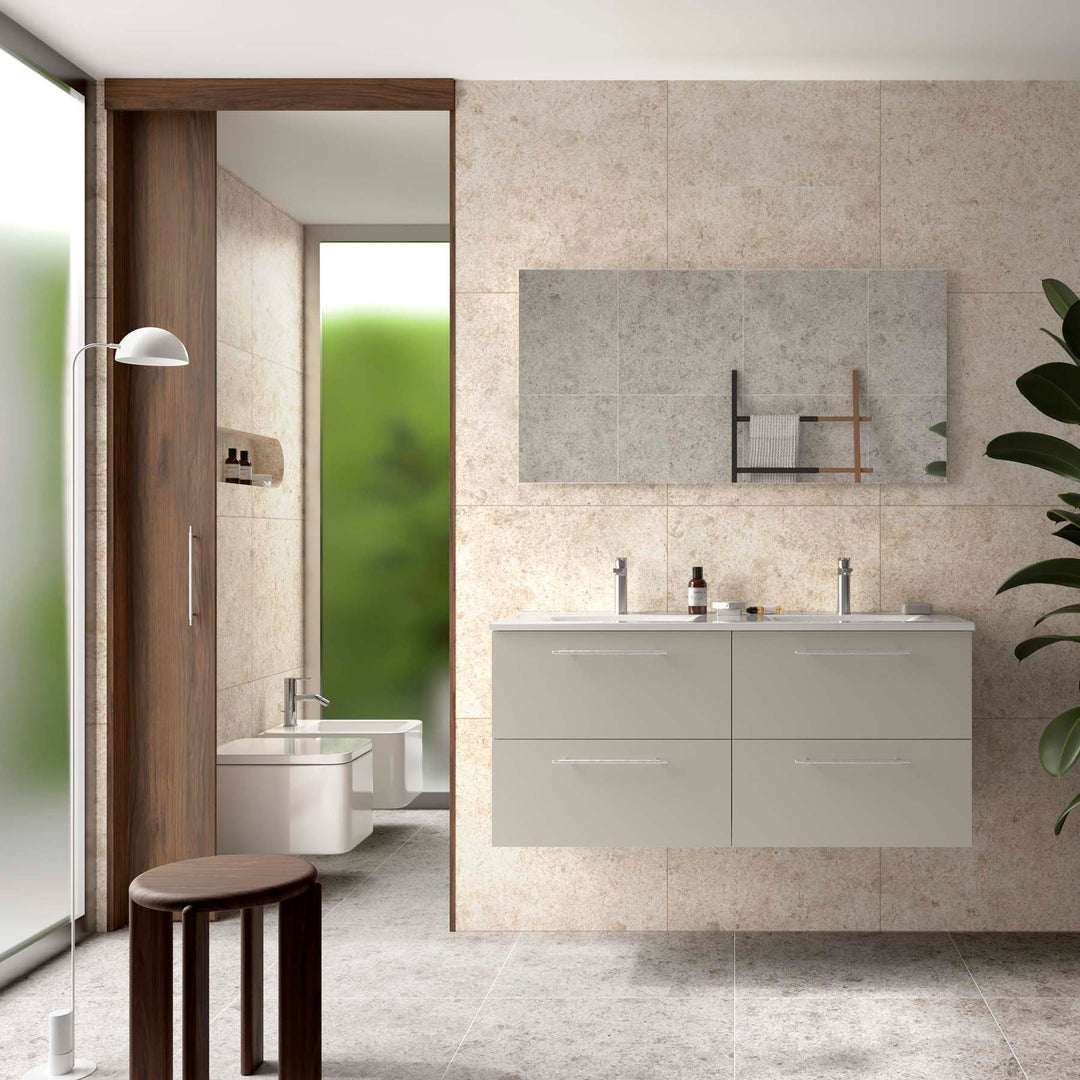 Salgar sgdcc001a2e2974581a49b SALGAR IMAGES AND SHEETS/01 Product Images/Bathroom Furniture/118042 Silane Wall Hung Vanity Unit with 4 Drawers, Basin & Mirror - Grey Satin/01.jpg