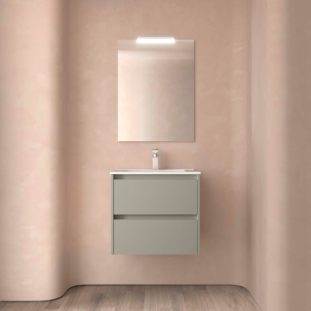 Salgar sgdf92ef667cc77d1287d4 SALGAR IMAGES AND SHEETS/01 Product Images/Bathroom Furniture/118447 Noja Wall Hung Vanity Unit with 2 Drawers, Basin & Mirror - Grey Satin/01.jpg