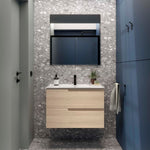 Load image into Gallery viewer, Salgar sge16c18d9fbb2c53fba31 SALGAR IMAGES AND SHEETS/01 Product Images/Bathroom Furniture/117957 Vima Wall Hung Vanity Unit with 2 Drawers, Basin &amp; Mirror - Sienna Oak/01.jpg
