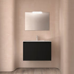 Load image into Gallery viewer, Salgar sge1a4a4fc47398d4fb092 SALGAR IMAGES AND SHEETS/01 Product Images/Bathroom Furniture/105043 Noja Wall Hung Vanity Unit with 2 Doors &amp; Basin - Black Satin/01.jpg
