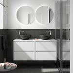 Load image into Gallery viewer, Salgar sge1d4a594795ac4a29dd7 SALGAR IMAGES AND SHEETS/01 Product Images/Bathroom Furniture/105526 Noja Wall Hung Vanity Unit with 4 Drawers &amp; Worktop - White Satin/01.jpg
