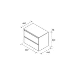 Load image into Gallery viewer, Salgar sge2cc8986d01f19fa22d1 SALGAR IMAGES AND SHEETS/01 Product Images/Bathroom Furniture/118507 Noja Wall Hung Vanity Unit with 2 Drawers &amp; Worktop - Grey Satin/02.jpg
