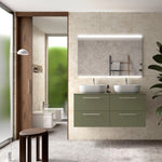 Load image into Gallery viewer, Salgar sge3275eeac4a1c229439e SALGAR IMAGES AND SHEETS/01 Product Images/Bathroom Furniture/118084 Silane Wall Hung Vanity Unit with 4 Drawers &amp; Worktop - Green Satin/01.jpg
