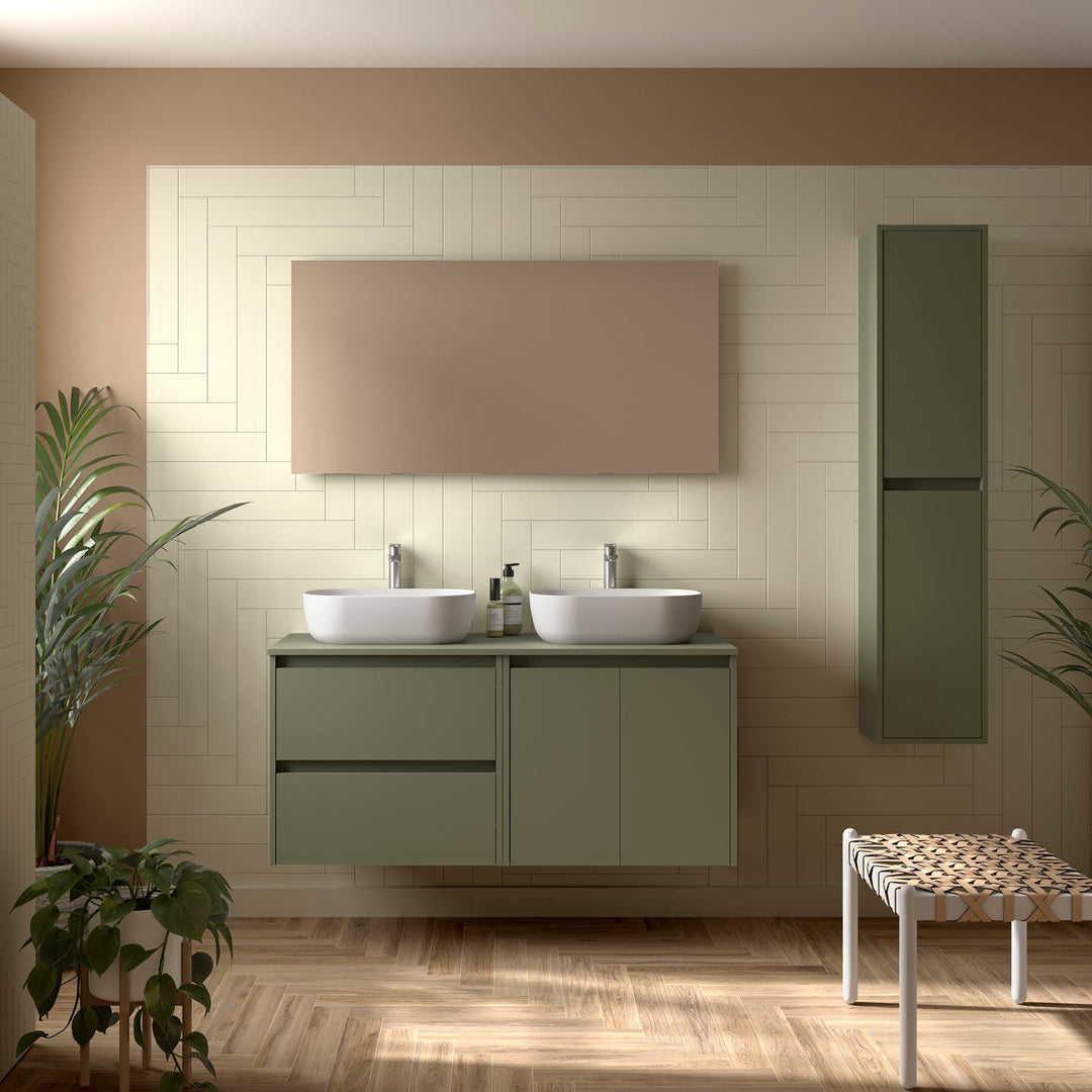 Salgar sge3d9b1ff4f0d300fba7b SALGAR IMAGES AND SHEETS/01 Product Images/Bathroom Furniture/113478 Noja Wall Hung Vanity Unit with 2 Drawers +2 Doors & Worktop - Green Satin/01.jpg
