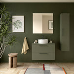 Load image into Gallery viewer, Salgar sge6b21f7e9a9918678e17 SALGAR IMAGES AND SHEETS/01 Product Images/Bathroom Furniture/118072 Silane Wall Hung Vanity Unit with 2 Drawers &amp; Worktop - Green Satin/01.jpg

