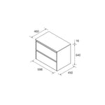 Load image into Gallery viewer, Salgar sge6e0164e6cea4b3dcc11 SALGAR IMAGES AND SHEETS/01 Product Images/Bathroom Furniture/118505 Noja Wall Hung Vanity Unit with 2 Drawers &amp; Worktop - Grey Satin/02.jpg
