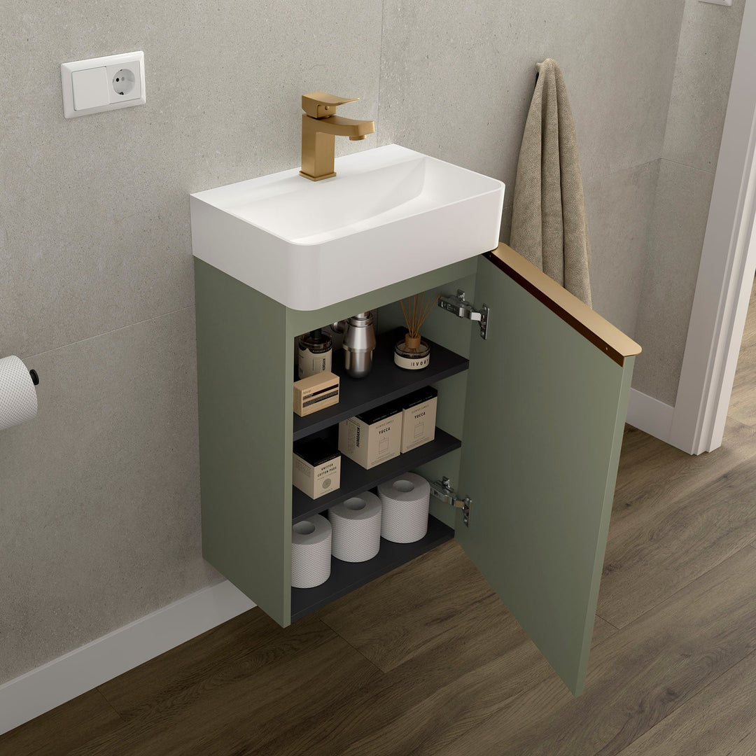 Salgar sge7437dccf9ff0a4fdec0 SALGAR IMAGES AND SHEETS/01 Product Images/Bathroom Furniture/114652 Aida Wall Hung Vanity Unit with 1 Door - Green Forest/03.jpg