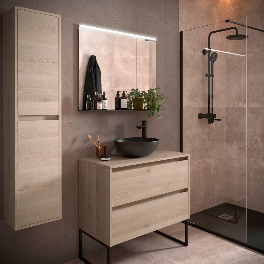Salgar sgeb2ed93d01c23ab7b62d SALGAR IMAGES AND SHEETS/01 Product Images/Bathroom Furniture/105504 Noja Wall Hung Vanity Unit with 2 Drawers & Worktop - Natural/01.jpg