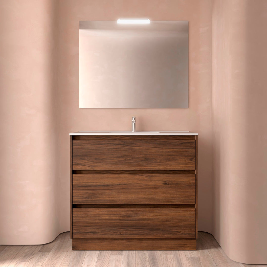 Salgar sgef7d758b0847ee5c90cb SALGAR IMAGES AND SHEETS/01 Product Images/Bathroom Furniture/106231 Noja Floor Standing Vanity Unit with 3 Drawers & Basin - Walnut Maya/01.jpg