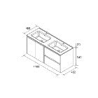 Salgar sgefe8c53aec01dc8bc587 SALGAR IMAGES AND SHEETS/01 Product Images/Bathroom Furniture/113443 Noja Wall Hung Vanity Unit with 2 Drawers +2 Doors & Basin - Red Satin/03.jpg