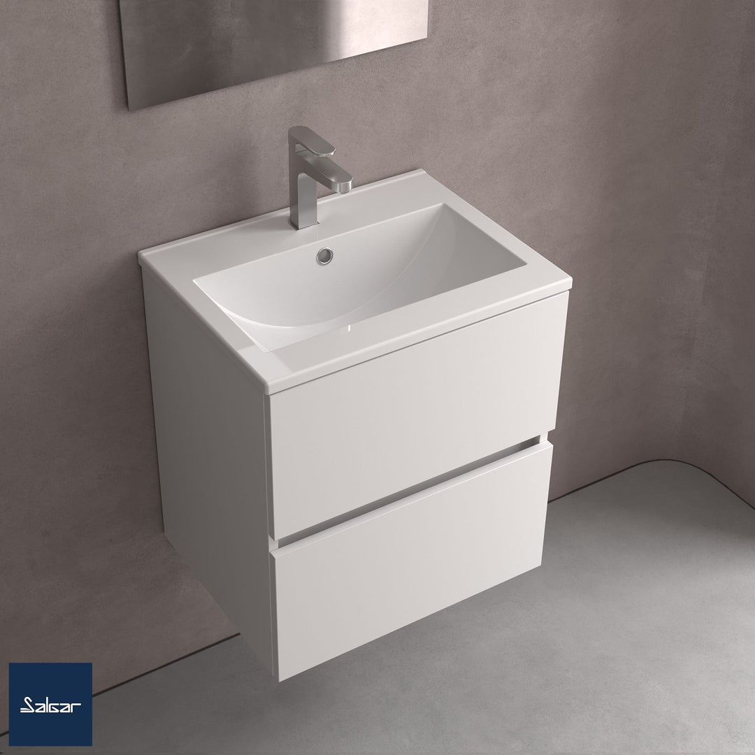 Salgar sgf05d11bf4b4f0da5eac0 SALGAR IMAGES AND SHEETS/01 Product Images/Basins/21564 Basin 40 Gloss White Countertop Basin - Gloss White/01.jpg