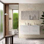 Load image into Gallery viewer, Salgar sgf07fb2385996bd2fc5bd SALGAR IMAGES AND SHEETS/01 Product Images/Bathroom Furniture/118061 Silane Wall Hung Vanity Unit with 4 Drawers &amp; Basin - White Satin/01.jpg
