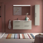 Load image into Gallery viewer, Salgar sgf53a96c268cd877efe1d SALGAR IMAGES AND SHEETS/01 Product Images/Bathroom Furniture/118731 Silane Wall Hung Vanity Unit with 4 Drawers &amp; Offset Basin - Grey Satin/01.jpg
