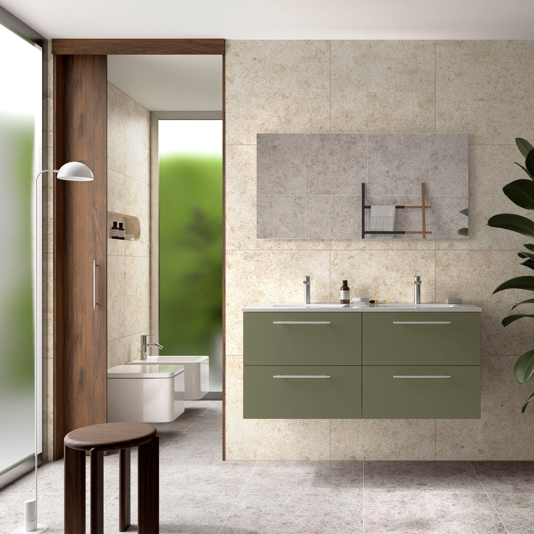 Salgar sgf53b41c8fc0508211e4d SALGAR IMAGES AND SHEETS/01 Product Images/Bathroom Furniture/118062 Silane Wall Hung Vanity Unit with 4 Drawers & Basin - Green Satin/01.jpg
