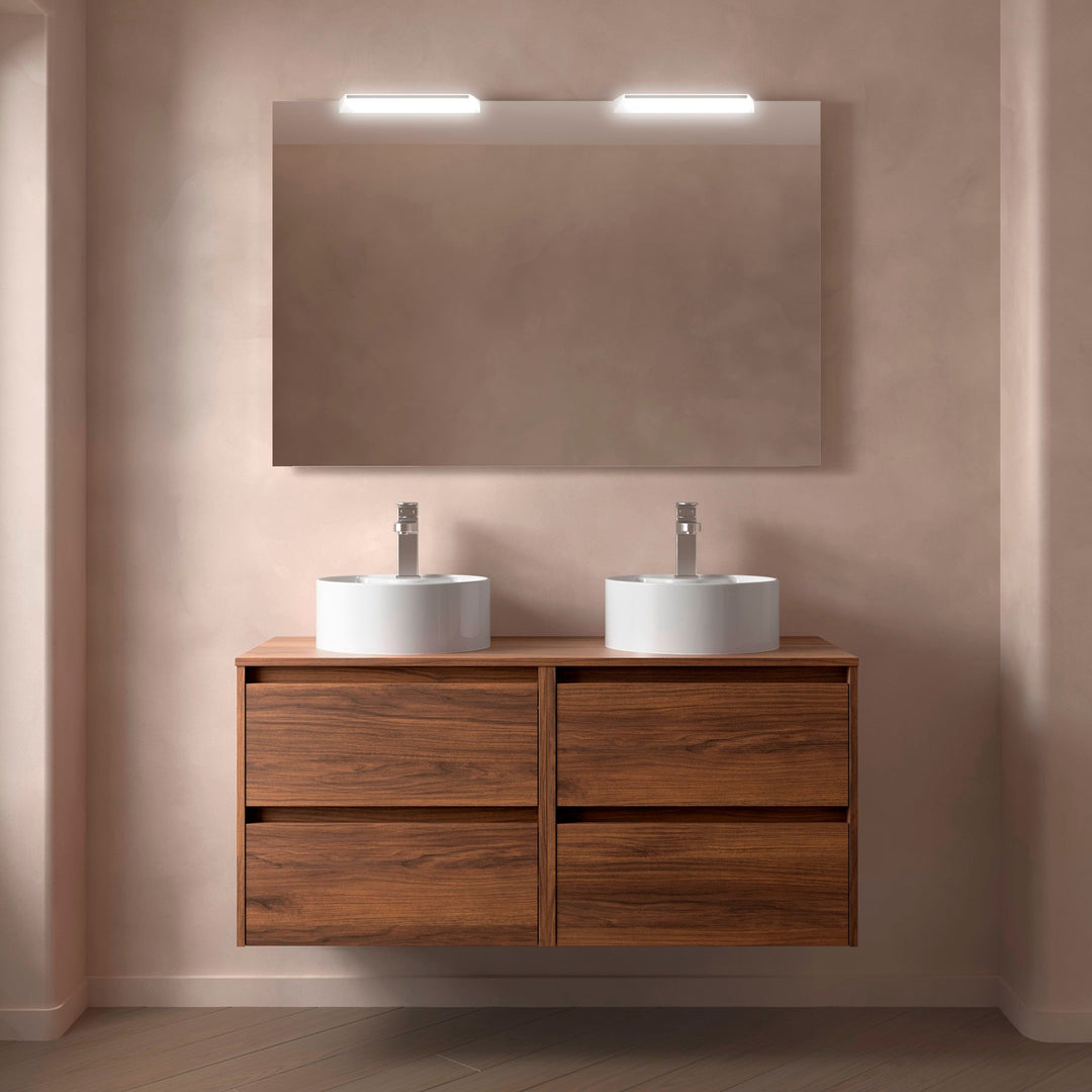 Salgar sgf76bb75a74b949873ad8 SALGAR IMAGES AND SHEETS/01 Product Images/Bathroom Furniture/105524 Noja Wall Hung Vanity Unit with 4 Drawers & Worktop - Walnut Maya/01.jpg