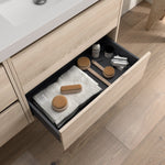 Load image into Gallery viewer, Salgar sgf9508533b39c33e8b434 SALGAR IMAGES AND SHEETS/01 Product Images/Bathroom Furniture/113313 Noja Wall Hung Vanity Unit with 4 Drawers, Basin &amp; Mirror - Natural/03.jpg
