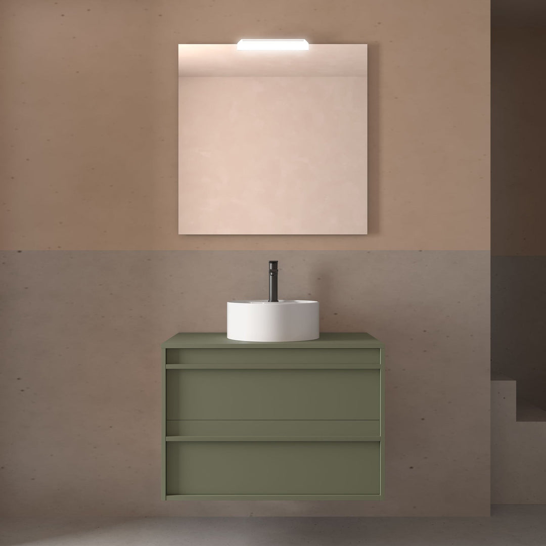 Salgar sgf9e10da34d72031abaec SALGAR IMAGES AND SHEETS/01 Product Images/Bathroom Furniture/104957 Attila Wall Hung Vanity Unit with Worktop - Green Satin/01.jpg