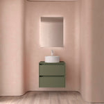 Load image into Gallery viewer, Salgar sgfcbbb355be4ce998e6bf SALGAR IMAGES AND SHEETS/01 Product Images/Bathroom Furniture/105457 Noja Wall Hung Vanity Unit with 2 Drawers &amp; Worktop - Green Satin/01.jpg

