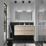 Load image into Gallery viewer, Salgar sgfe26c882d77936fc7bf6 SALGAR IMAGES AND SHEETS/01 Product Images/Bathroom Furniture/106103 Noja Wall Hung Vanity Unit with 4 Drawers &amp; Basin - Natural/01.jpg
