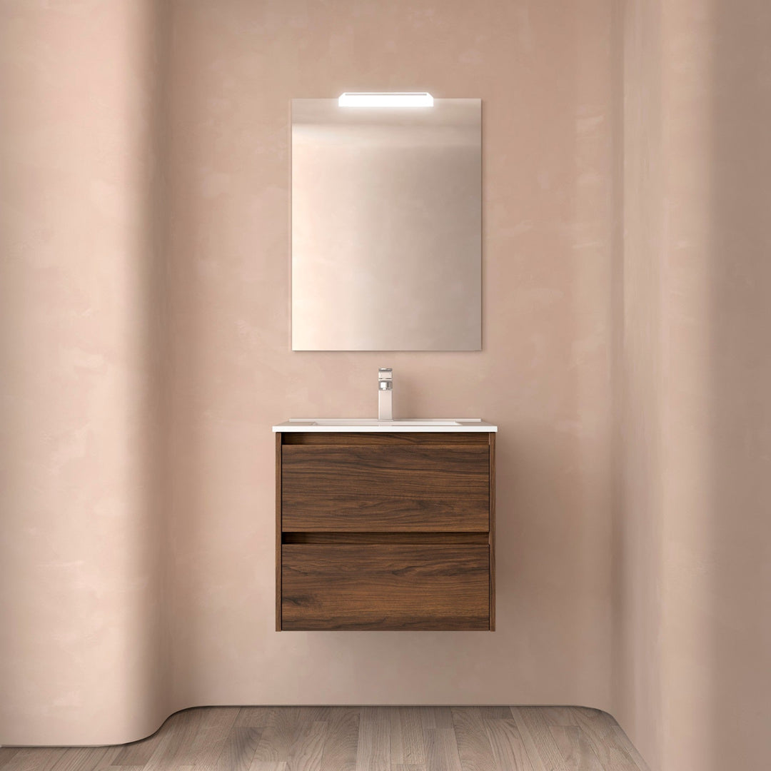 Salgar sgffe8723520692baef5d6 SALGAR IMAGES AND SHEETS/01 Product Images/Bathroom Furniture/113185 Noja Wall Hung Vanity Unit with 2 Drawers, Basin & Mirror - Walnut Maya/01.jpg